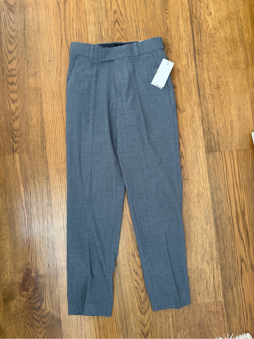 Boy Gray Dress Pants - Classic Pleated Trousers